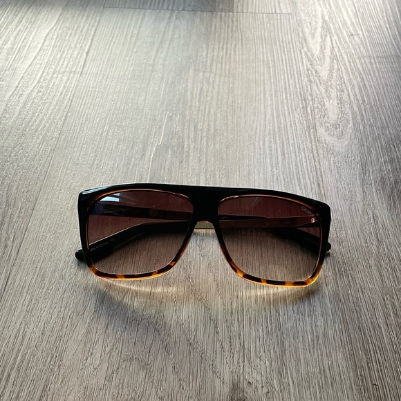 quay australia OTL II brown tortoise oversized shield sunglasses eyewear NEW - Picture 1 of 4